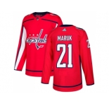 Men Adidas Washington Capitals #21 Dennis Maruk Red Home Authentic Stitched NHL Jersey