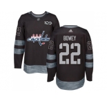Men Adidas Washington Capitals #22 Madison Bowey Black 1917-2017 100th Anniversary Stitched NHL Jersey