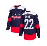 Men Adidas Washington Capitals #22 Madison Bowey Navy Authentic 2018 Stadium Series Stitched NHL Jersey