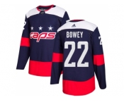 Men Adidas Washington Capitals #22 Madison Bowey Navy Authentic 2018 Stadium Series Stitched NHL Jersey