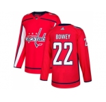Men Adidas Washington Capitals #22 Madison Bowey Red Home Authentic Stitched NHL Jersey