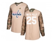 Men Adidas Washington Capitals #25 Devante Smith-Pelly Camo Authentic 2017 Veterans Day Stitched NHL Jersey
