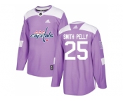 Men Adidas Washington Capitals #25 Devante Smith-Pelly Purple Authentic Fights Cancer Stitched NHL Jersey