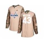 Men Adidas Washington Capitals #43 Tom Wilson Camo Authentic 2017 Veterans Day Stitched NHL Jersey