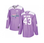 Men Adidas Washington Capitals #43 Tom Wilson Purple Authentic Fights Cancer Stitched NHL Jersey