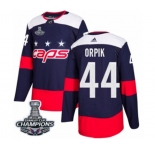 Men Adidas Washington Capitals #44 Brooks Orpik Authentic Navy Blue 2018 Stadium Series 2018 Stanley Cup Final Champions NHL Jersey