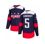 Men Adidas Washington Capitals #5 Rod Langway Navy Authentic 2018 Stadium Series Stitched NHL Jersey