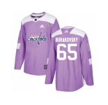 Men Adidas Washington Capitals #65 Andre Burakovsky Purple Authentic Fights Cancer Stitched NHL Jersey