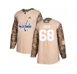 Men Adidas Washington Capitals #68 Jaromir Jagr Camo Authentic 2017 Veterans Day Stitched NHL Jersey