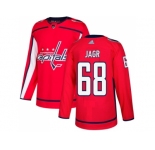 Men Adidas Washington Capitals #68 Jaromir Jagr Red Home Authentic Stitched NHL Jersey