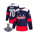 Men Adidas Washington Capitals #70 Braden Holtby Authentic Navy Blue 2018 Stadium Series 2018 Stanley Cup Final Champions NHL Jersey