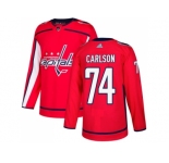 Men Adidas Washington Capitals #74 John Carlson Red Home Authentic Stitched NHL Jersey