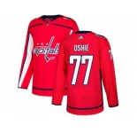 Men Adidas Washington Capitals #77 T.J Oshie Red Home Authentic Stitched NHL Jersey
