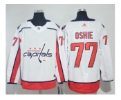 Men Adidas Washington Capitals #77 T.J. Oshie White Road Authentic Stitched NHL Jersey