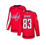 Men Adidas Washington Capitals #83 Jay Beagle Red Home Authentic Stitched NHL Jersey