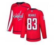 Men Adidas Washington Capitals #83 Jay Beagle Red Home Authentic Stitched NHL Jersey