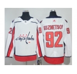 Men Adidas Washington Capitals #92 Evgeny Kuznetsov White Road Authentic Stitched NHL Jersey