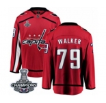 Men Washington Capitals #79 Nathan Walker Fanatics Branded Red Home Breakaway 2018 Stanley Cup Final Champions NHL Jersey