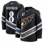 Men Washington Capitals 8 Alexander Ovechkin Black 2024-25 Alternate Stitched Hockey Jersey