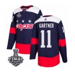 Men's Adidas Washington Capitals #11 Mike Gartner Authentic Navy Blue 2018 Stadium Series 2018 Stanley Cup Final NHL Jersey