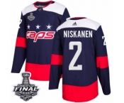 Men's Adidas Washington Capitals #2 Matt Niskanen Authentic Navy Blue 2018 Stadium Series 2018 Stanley Cup Final NHL Jersey
