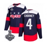 Men's Adidas Washington Capitals #4 Taylor Chorney Authentic Navy Blue 2018 Stadium Series 2018 Stanley Cup Final NHL Jersey