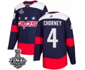 Men's Adidas Washington Capitals #4 Taylor Chorney Authentic Navy Blue 2018 Stadium Series 2018 Stanley Cup Final NHL Jersey