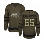 Men's Adidas Washington Capitals #65 Andre Burakovsky Premier Green Salute to Service NHL Jersey