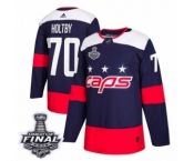 Men's Adidas Washington Capitals #70 Braden Holtby Authentic Navy Blue 2018 Stadium Series 2018 Stanley Cup Final NHL Jersey