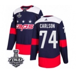 Men's Adidas Washington Capitals #74 John Carlson Authentic Navy Blue 2018 Stadium Series 2018 Stanley Cup Final NHL Jerse