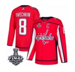 Men's Adidas Washington Capitals #8 Alex Ovechkin Premier Red Home 2018 Stanley Cup Final NHL Jersey