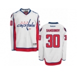 Men's Reebok Washington Capitals #30 Ilya Samsonov Authentic White Away NHL Jersey