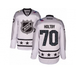 Men's Reebok Washington Capitals #70 Braden Holtby Authentic White Metropolitan Division 2017 All-Star NHL Jersey