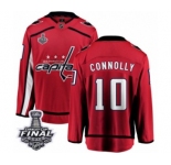 Men's Washington Capitals #10 Brett Connolly Fanatics Branded Red Home Breakaway 2018 Stanley Cup Final NHL Jersey