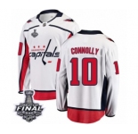 Men's Washington Capitals #10 Brett Connolly Fanatics Branded White Away Breakaway 2018 Stanley Cup Final NHL Jersey