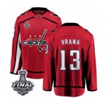 Men's Washington Capitals #13 Jakub Vrana Fanatics Branded Red Home Breakaway 2018 Stanley Cup Final NHL Jersey