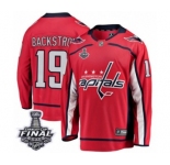 Men's Washington Capitals #19 Nicklas Backstrom Fanatics Branded Red Home Breakaway 2018 Stanley Cup Final NHL Jersey