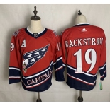 Men's Washington Capitals #19 Nicklas Backstrom Red Retro 2020 Hockey Jersey