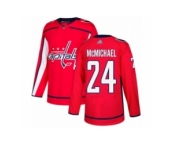 Men's Washington Capitals #24 Connor McMichael Authentic Red Home Hockey Jersey