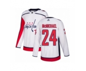Men's Washington Capitals #24 Connor McMichael Authentic White Away Hockey Jersey