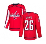 Men's Washington Capitals #26 Nic Dowd Adidas Authentic Home Jersey - Red