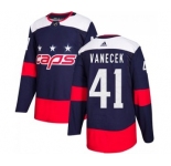 Men's Washington Capitals #41 Vitek Vanecek Adidas Authentic 2018 Stadium Series Jersey - Navy Blue