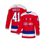 Men's Washington Capitals #41 Vitek Vanecek Adidas Authentic Alternate Jersey - Red