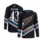 Men's Washington Capitals #43 Tom Wilson Black 2022-23 Reverse Retro Stitched Jersey