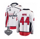 Men's Washington Capitals #44 Brooks Orpik Fanatics Branded White Away Breakaway 2018 Stanley Cup Final NHL Jersey