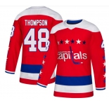 Men's Washington Capitals #48 Logan Thompson Authentic Red Alternate Jersey