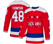 Men's Washington Capitals #48 Logan Thompson Authentic Red Alternate Jersey