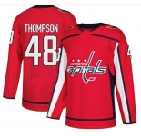 Men's Washington Capitals #48 Logan Thompson Authentic Red Home Jersey
