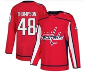Men's Washington Capitals #48 Logan Thompson Authentic Red Home Jersey