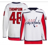Men's Washington Capitals #48 Logan Thompson Authentic White Away Jersey